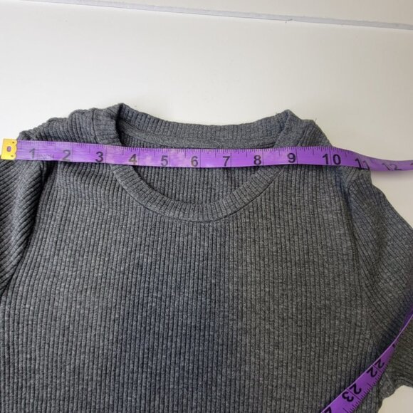 GREY Long Sleeve Top Ruffled Bell Sleeves Top Size XS/S - Picture 7 of 9